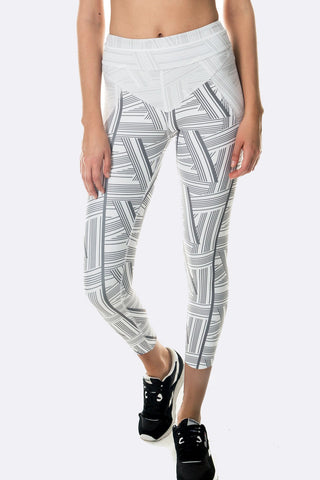 Viper 7/8 Legging - Grey White Print