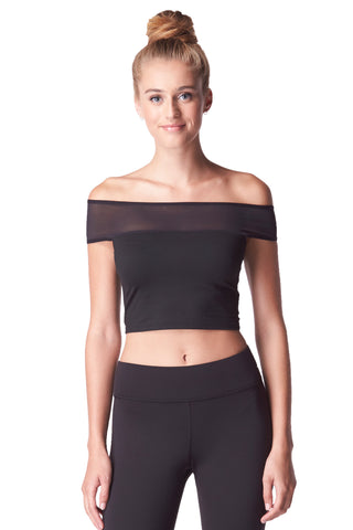 Lightning Crop Top - Black