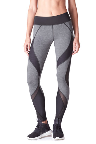 Spire Legging - Heather Grey / Black