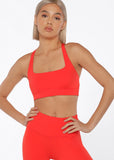 Curve Eco Sports Bra Hot Tomato