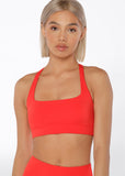 Curve Eco Sports Bra Hot Tomato