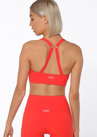 Curve Eco Sports Bra Hot Tomato