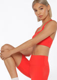 Curve Eco Sports Bra Hot Tomato