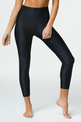 Jacquard Midi Legging Black Camo