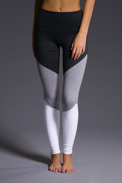 High Rise Track Legging - Slate Gray