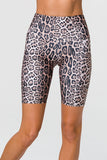 High Rise Biker Short Leopard