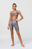 High Rise Biker Short Leopard