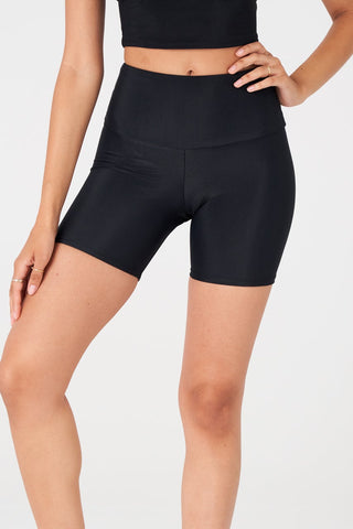 Rib Mini Biker Short Black Rib