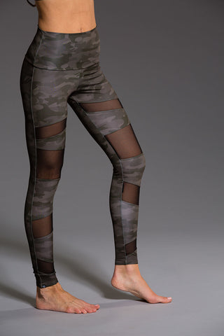 High Rise Bondage Legging - Moss Camo