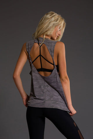 Twist Back Top - Moss Camo