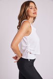 Side Tie Tank - White Core Rib