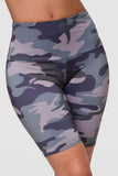 High Rise Biker Short Combat Camo