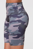 High Rise Biker Short Combat Camo