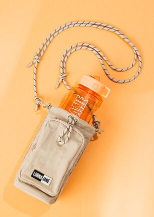 Cross Body Water Bottle Utility Bag - Off White