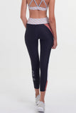 Whirl 7/8 Legging - Black Dusty Stripe