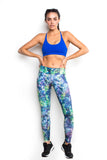 Glass Reflection High Waist Printed Yoga Legging - Full Length