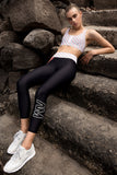 Whirl 7/8 Legging - Black Dusty Stripe