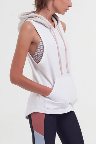 Swift Hooded Tank - White