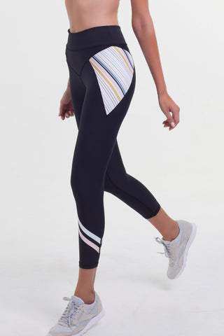 Viper 7/8 Legging - Black Stripe