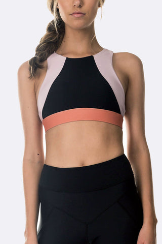 Drive Crop - Black Blush Orange