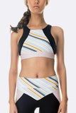 Drive Crop - Black Stripe Blush
