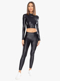 Lustrous High Rise Legging Black