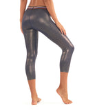 Disco City 3/4 Glitter Legging - Fig