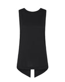 Sydney Open Cross Back Performance Tank - Black