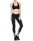 Layla Zippered Sports Bra - Black / Grey