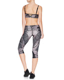 Riley Knee Crop Compression Tight Midnight Palm