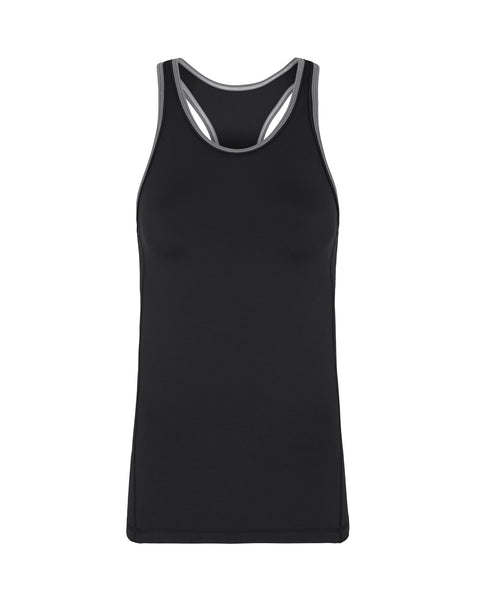 Alison Performance Racerback Tank - Black / Grey