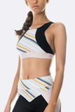 Drive Crop - Black Stripe Blush
