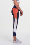 Whirl 7/8 Legging - Black Navy Orange Blush