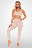 Frill Me 7/8 Legging - Blush