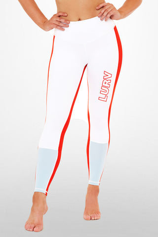 Autopilot 7/8 Legging - White / Red