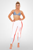 Autopilot 7/8 Legging - White / Red