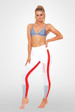 Autopilot 7/8 Legging - White / Red