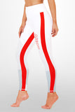 Autopilot 7/8 Legging - White / Red