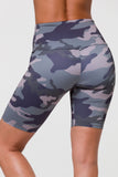 High Rise Biker Short Combat Camo