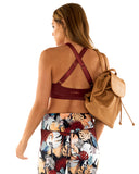 Leather Lust Wrap Halter Crop