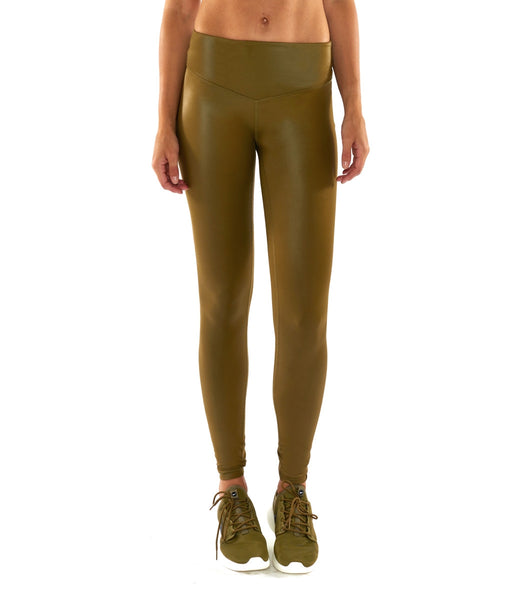 Leather Lust Legging - Olive