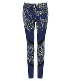 Wild Flower Splice Legging - Navy