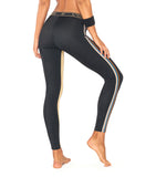 Disco City Stripe Legging - Black Shiny