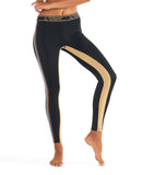 Disco City Stripe Legging - Black Shiny