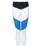 Race Ready 3/4 Legging - White / Blue