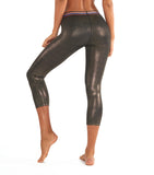 Disco City 3/4 Glitter Legging - Gold