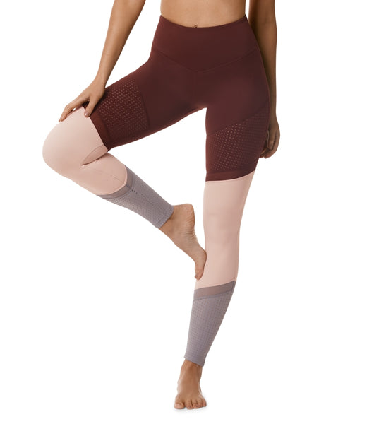 Time And Space Legging - Rust / Blush