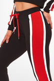 On Target Crop Pant- Black / Red