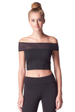 Lightning Crop Top - Black