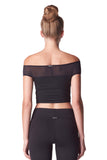 Lightning Crop Top - Black